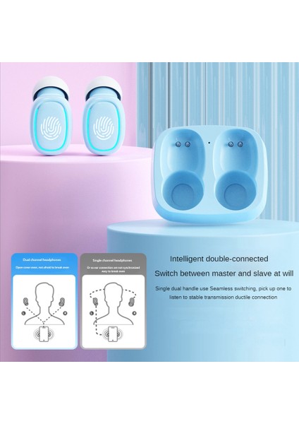 Mini Kablosuz Bluetooth Kulaklık Dokunmatik Işık Kulaklıklar Ter Önleyici Hd Ses Kalitesi Stereo Evrensel Kulaklık, Mor (Yurt Dışından) fırsatları