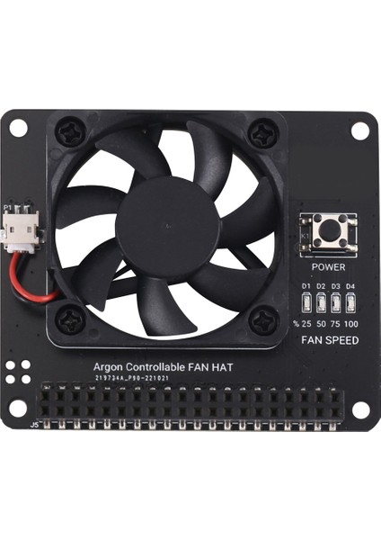 Argon Fan Şapka 4b 3b + 3b Pwm Yazılım Kontrol Fan Fonksiyonu Güç Düğmesi Pi 4 Için Argon Neo Kılıfı Için Fit (Yurt Dışından)