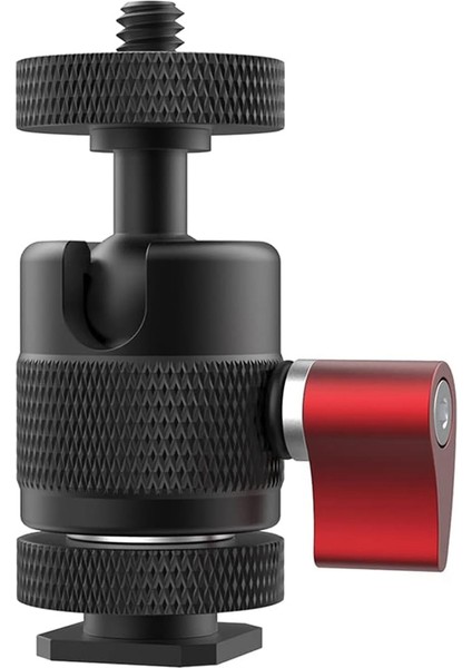 Mini Tripod Topu Kafa Döner Top Kafa 1/4 Inç Çıkarılabilir Soğuk Ayakkabı Mounts Adaptörü Dslr Kamera Monitörlü Kamera Parçaları (Yurt Dışından)