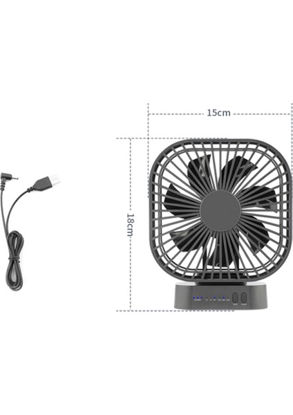 90° Katlanır Fan 5000MAH Pil USB Zamanlama Soğutma Fanı Hava Sirkülatörleri Mıknatıs Emme Sessiz 3 Hızlı Güçlü Rüzgar (Yurt Dışından)