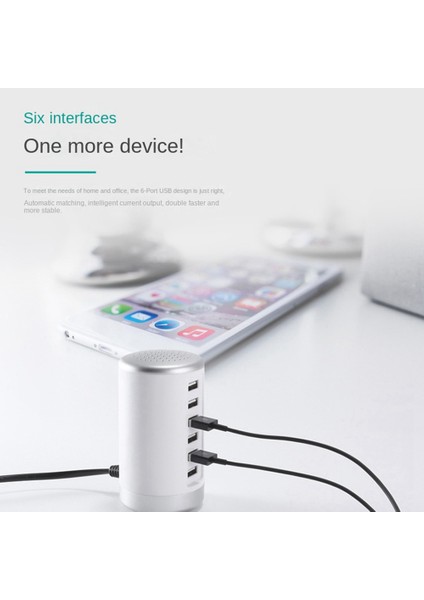 USB Çok Bağlantı Noktalı Şarj Cihazı Hızlı Şarj Şarj Cihazı Şarj Cihazı Hub 6 Bağlantı Noktalı Hızlı Şarj Şarj Cihazı Şarj Masaüstü Dock Şarj Cihazı Abd Tak, B (Yurt Dışından)