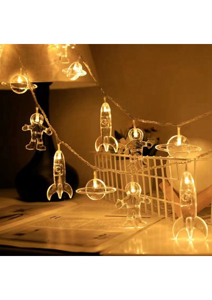 LED Işık Dize Spaceman Evren Patlama Gezegen Çocuk Cadılar Bayramı Işık Dize, Renkli USB 6 M 40 Işıklar (Yurt Dışından)