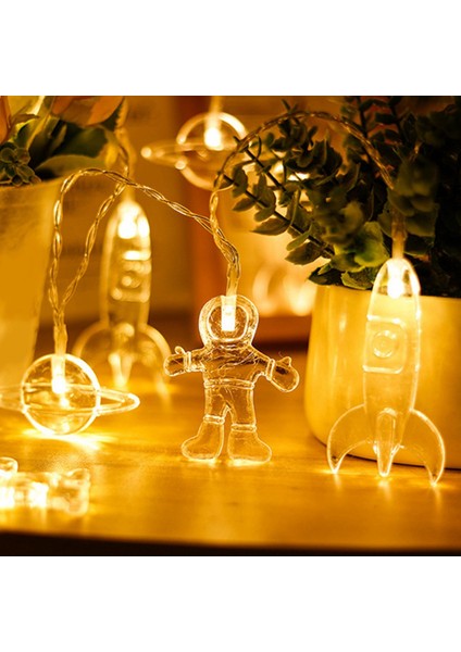 LED Işık Dize Spaceman Evren Patlama Gezegen Çocuk Cadılar Bayramı Işık Dize, Renkli USB 6 M 40 Işıklar (Yurt Dışından)