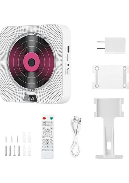 Taşınabilir CD Çalar Bluetooth CD Hoparlör Dijital Ekran Stereo Hoparlör Duvara Monte Müzik Çalar Öğrenci Için Abd Plug (Yurt Dışından)