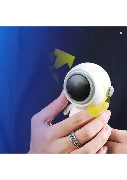 El Astronot Asılı Boyun Fan Soğutma Asılı Çanta Fanı USB Şarj Edilebilir Mini Çok Fonksiyonlu Fan, Beyaz (Yurt Dışından) fiyatları