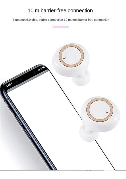 Yeni Bluetooth Kulaklık Y10 Binaural Bluetooth Kulaklık Y30 Şarj Bölmeli Bluetooth Kulaklık Siyah + Kırmızı (Yurt Dışından)