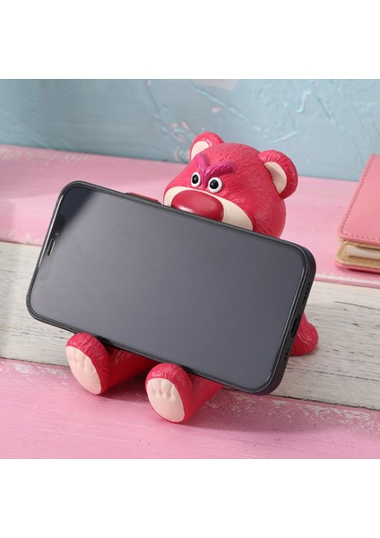 2 Adet/takım Karikatür Çilek Ayı Cep Telefonu Braketi Şiddet Ayı Cep Telefonu Çerçevesi Laosu Ayı Tembel Tablet Braketi (Yurt Dışından)