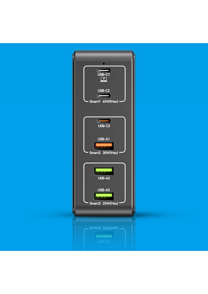 Çok Fonksiyonlu 120W Yüksek Güçlü Pd Hızlı Şarj USB Çok Bağlantı Noktalı Cep Telefonu Bilgisayar Şarj Cihazı Şarj Kafası, Ingiltere Tak B ile (Yurt Dışından)