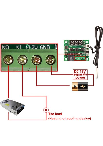 10 Adet W1209 Dc 12V Kırmızı Isı Soğutma Sıcaklık Termostatı Sıcaklık Kontrol Anahtarı Sıcaklık Kontrol Cihazı (Yurt Dışından)