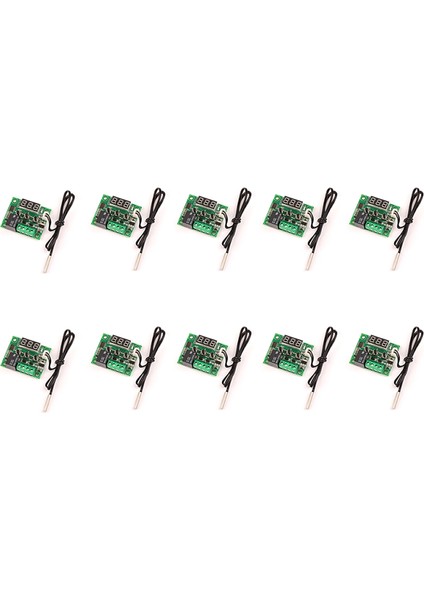 10 Adet W1209 Dc 12V Kırmızı Isı Soğutma Sıcaklık Termostatı Sıcaklık Kontrol Anahtarı Sıcaklık Kontrol Cihazı (Yurt Dışından)