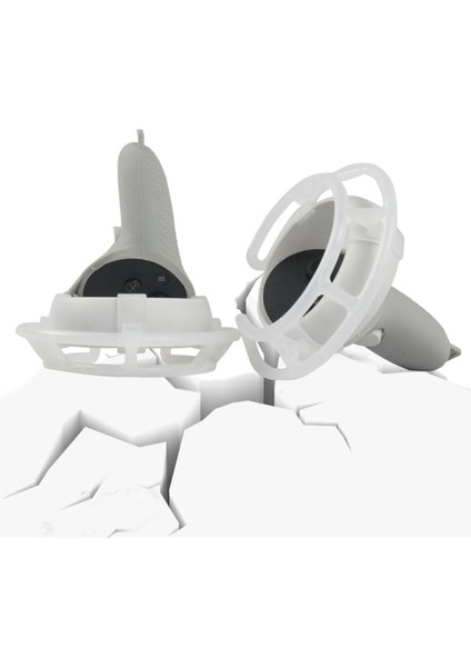 Quest 2/vr Dokunmatik Denetleyici Halkası Anti-Çarpışma Tampon Çerçeve Tutucu Kapak Kavrama Kolu Aksesuarları, Siyah (Yurt Dışından)