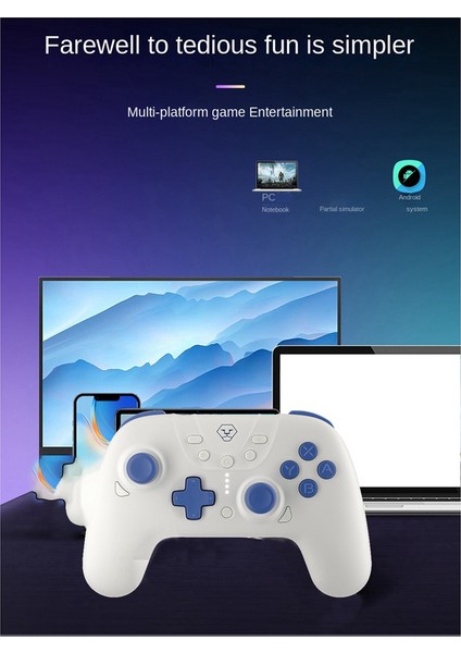 Switch Pro Bluetooth Gamepad Ns OLED Saplı, Burst Vibration Lite Gamepad Beyaz (Yurt Dışından)