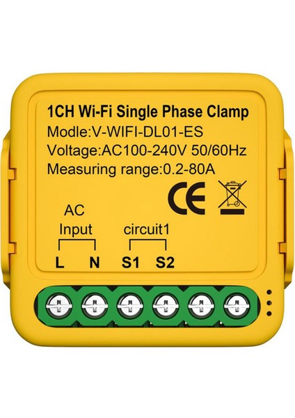 Tuya Ikili Wifi Enerji Ölçer 80A Kelepçeli Ct Kwh Güç Elektrik Tüketimi Monitörü Alexa Google Home(B) (Yurt Dışından)