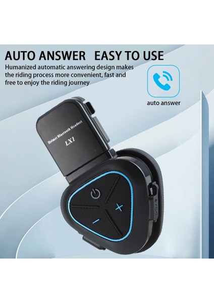 Lx1 Motosiklet Yaz Kask Özel Bluetooth Kulaklık Taşınabilir Akıllı Gürültü Önleyici Paket Servisi Olan Restoran Kulaklık Mavi (Yurt Dışından)
