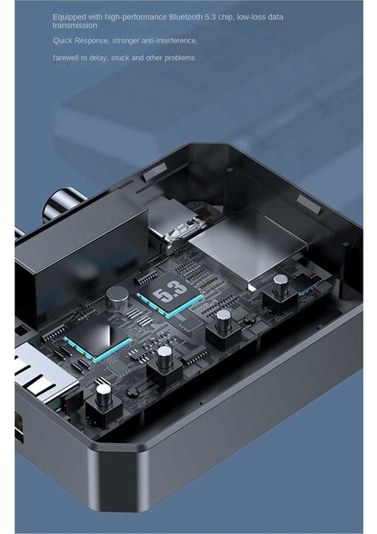 Bluetooth 5.3 Ses Alıcısı USB U Disk Oynatma Kablosuz Adaptör R/l 2 Rca/3.5mm Aux/optik Jak Araç Kiti Için Hoparlör (Yurt Dışından)