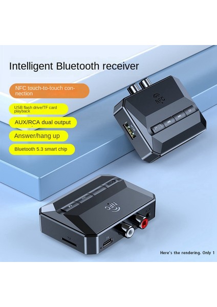 Bluetooth 5.3 Ses Alıcısı USB U Disk Oynatma Kablosuz Adaptör R/l 2 Rca/3.5mm Aux/optik Jak Araç Kiti Için Hoparlör (Yurt Dışından)