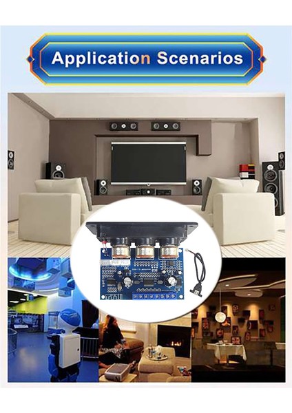 Uzaktan Kumandalı 2.1 Kanal Dijital Güç Amplifikatörü Kartı 2X25W+50W Bt5.0 Subwoofer D Sınıfı Amplifikatör Kartı DC12-20V (Yurt Dışından)