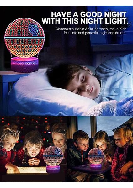 Erkek Çocuklar Için 3D Gece Işıkları O (Yurt Dışından)