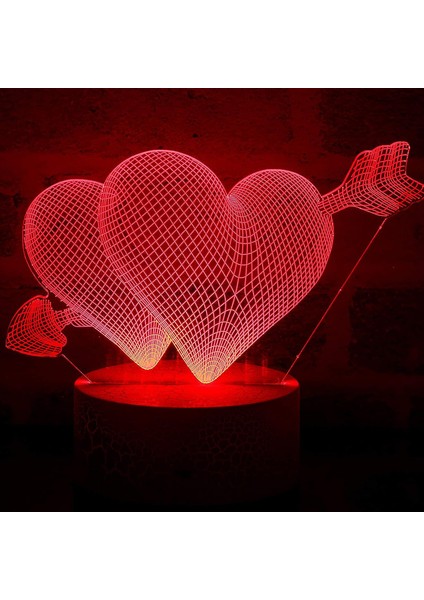 3D Aşk Aşk Tanrısı Lambası, Romantik Aşk Yanılsaması Işığı 1 (Yurt Dışından)