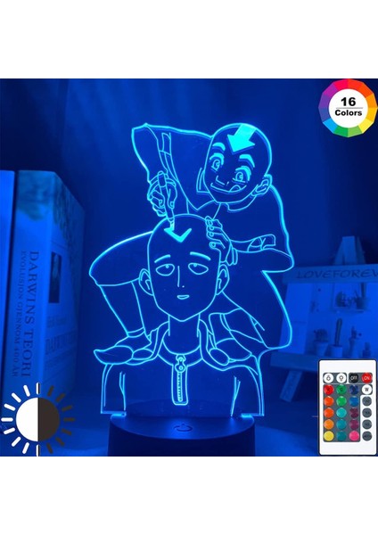 Saitama 3D LED Lamba Anime Gece Lambası Dokunmatik Ayarlama Saitama2 (Yurt Dışından)