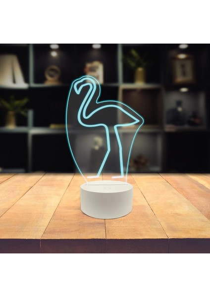 , Müzik 3D LED Masa Lambası, Caz Trompet I 8" x 10" Beyaz Taban Yaz Sezonu Hayvan Palmiye Ağaçları (Yurt Dışından) modelleri