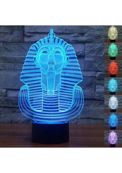 Mısır Sfenks Firavunu 3D Optik Yanılsama Gecesi (Yurt Dışından)