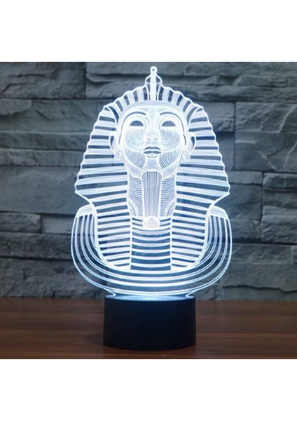 Mısır Sfenks Firavunu 3D Optik Yanılsama Gecesi (Yurt Dışından)