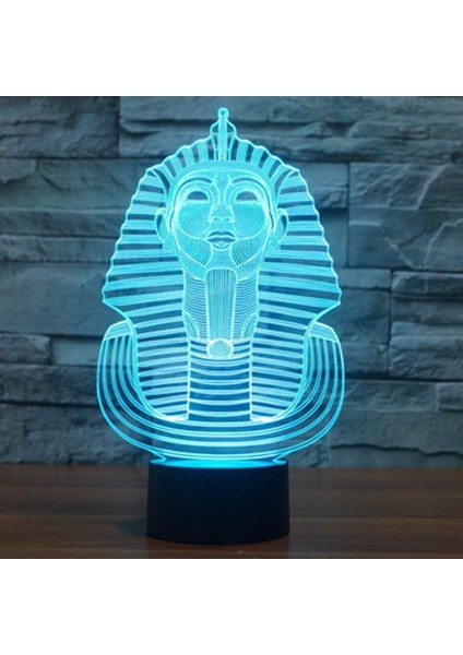 Mısır Sfenks Firavunu 3D Optik Yanılsama Gecesi (Yurt Dışından)