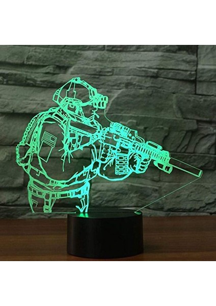 3D Illusion Jesus Cross Gece Lambası, 7 Renk Keskin Nişancı Tüfeği (Yurt Dışından) fiyatları