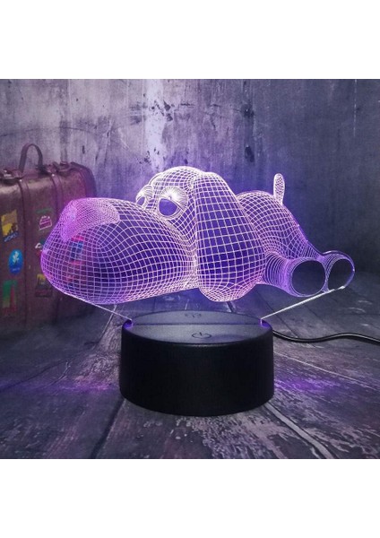 Illüzyon Gece Lambası 3D Hayvan Köpek L (Yurt Dışından)