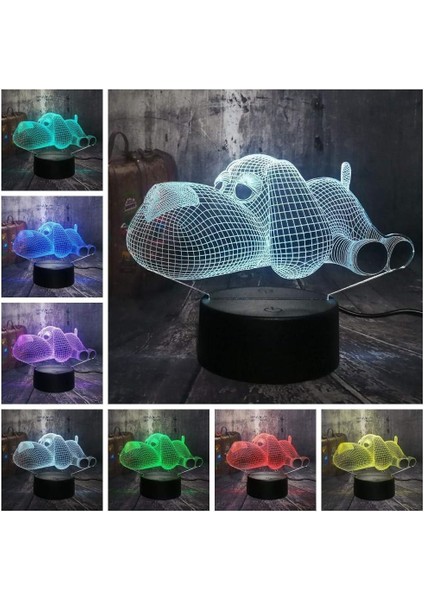 Illüzyon Gece Lambası 3D Hayvan Köpek L (Yurt Dışından)
