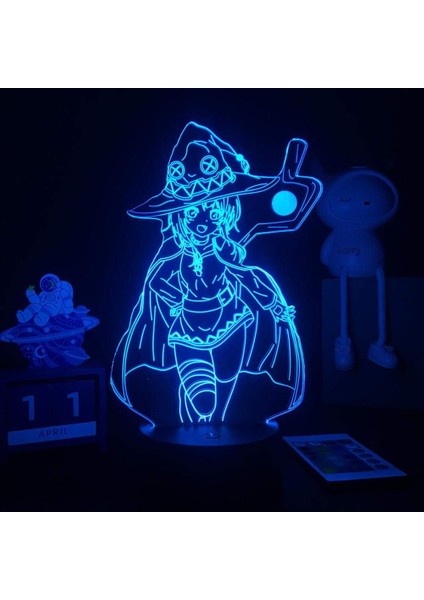 O LED Gece Lambası Yatak Odası Dekoru Için Megumin Lamba B (Yurt Dışından)