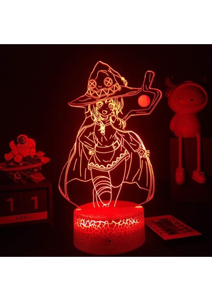 O LED Gece Lambası Yatak Odası Dekoru Için Megumin Lamba B (Yurt Dışından)