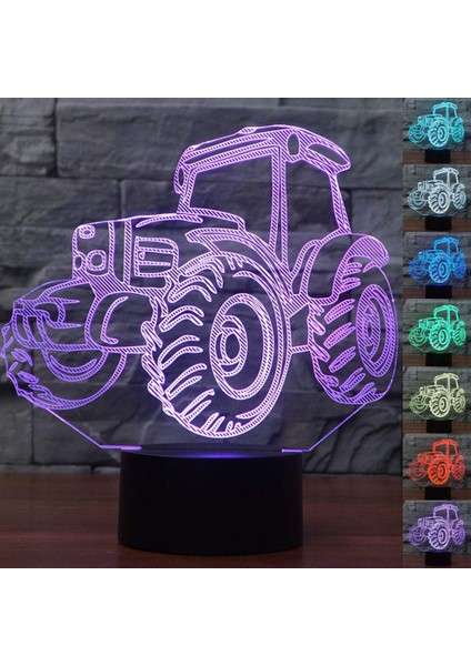Traktör ile 3D Optik Illüzyon Arkadaşlar Sensörlü Gece Lambası (Yurt Dışından) modelleri