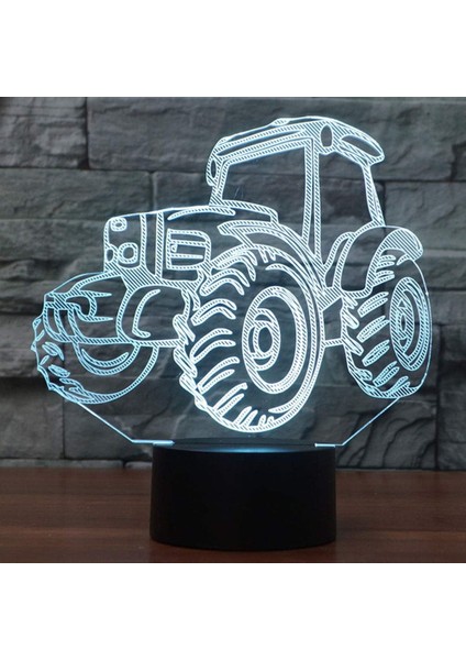 Traktör ile 3D Optik Illüzyon Arkadaşlar Sensörlü Gece Lambası (Yurt Dışından) fırsatları