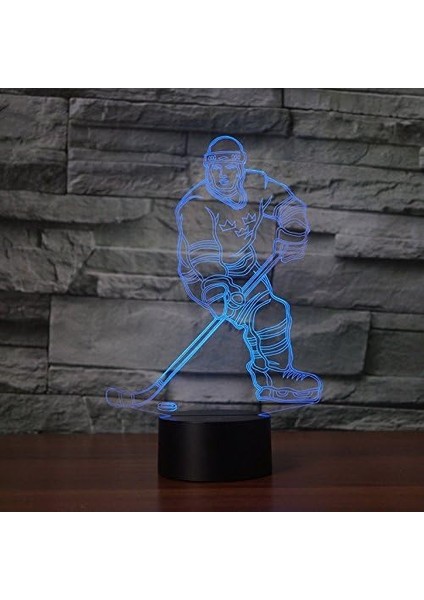 3D Buz Hokeyi Oyuncusu Gece Işığı Lambası Hasta (Yurt Dışından) modelleri