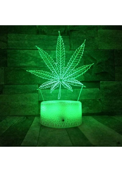420 Yaprak 3D LED Masa Lambası Gece Lambası Optik Vis (Yurt Dışından)