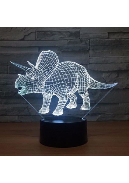 3D Dinozor Gece Lambası Dokunmatik Uzaktan Kumanda Switc (Yurt Dışından)