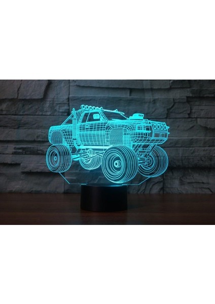3D Uçak Gece Işığı Lambası Optik Illusio Kamyon (Yurt Dışından)