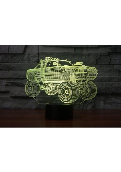 3D Uçak Gece Işığı Lambası Optik Illusio Kamyon (Yurt Dışından)