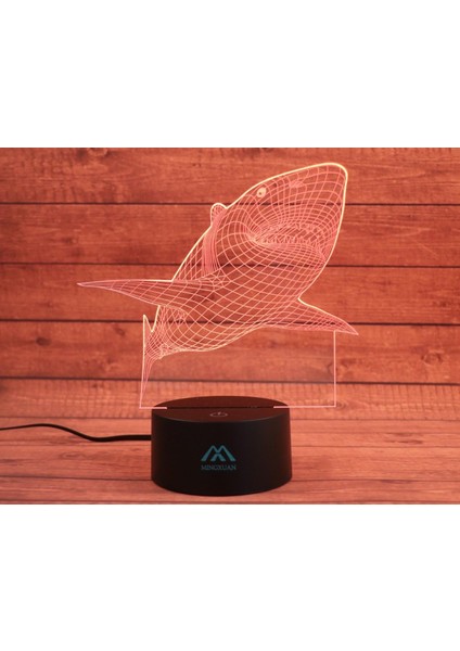3D Ahtapot Gece Lambası 7 Renkli LED Dokunmatik Masa Des Shark (Yurt Dışından)