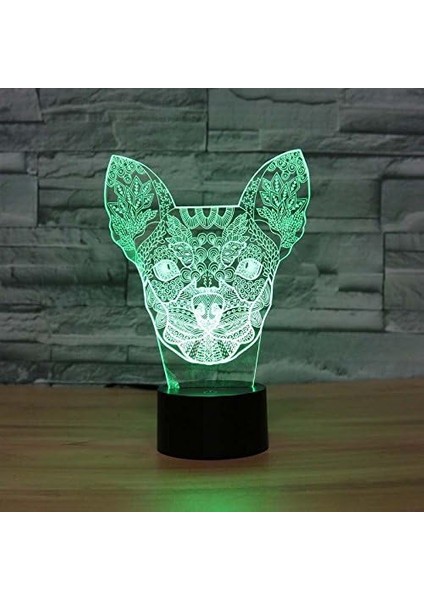 3D Chihuahua Köpek Gece Lambası Masa Lambası Dekor Masası (Yurt Dışından)