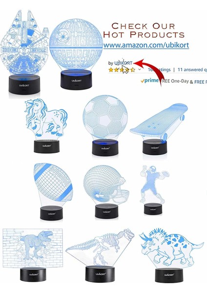 Kız Için Buz Pateni 3D Illüzyon Gece Lambası (Yurt Dışından) fiyatları