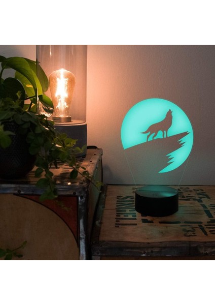 3D Kurt Gece Lambası LED Dokunmatik Anahtarı Dekor Masa D (Yurt Dışından) fırsatları