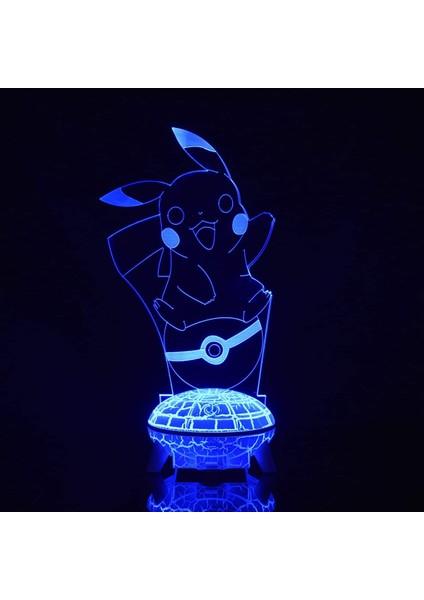 3D Kristal Top Lamba 3D Animasyon Oyuncak Ufo Gece Li Çok RENKLI-FE279 (Yurt Dışından)