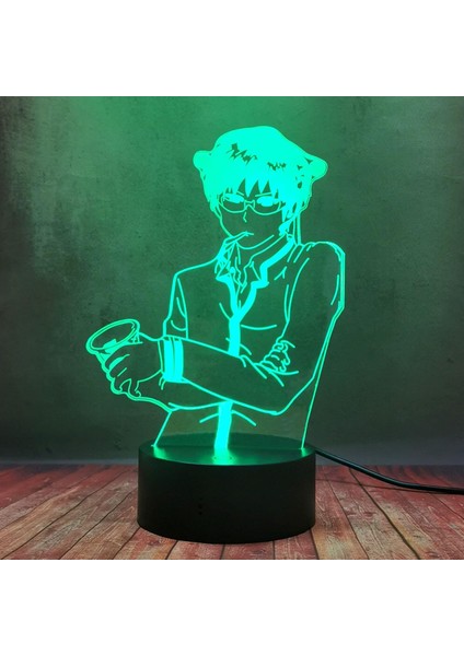 Gençler Için 3D Anime LED Saiki Kusuo Gece Lambası, (Yurt Dışından)