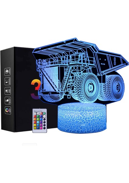 Canavar Kamyon Gece Işıkları, 3D Araba Illüzyon Hafif Kamyon (Yurt Dışından)
