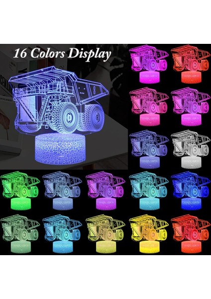 Canavar Kamyon Gece Işıkları, 3D Araba Illüzyon Hafif Kamyon (Yurt Dışından) fiyatları