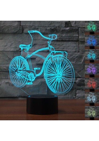 3D Bisiklet Bisiklet Gece Lambası Masa Masası Optik Hasta (Yurt Dışından)