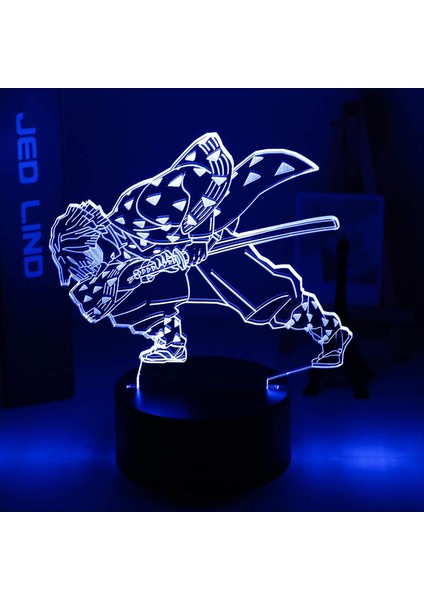 3D LED Gece Lambası Anime Demon Slayer Aga (Yurt Dışından)